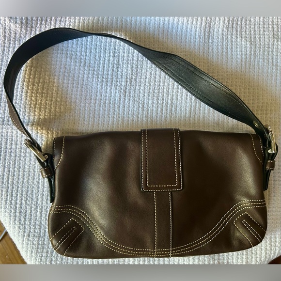 VINTAGE Y2K NWOT Coach “Soho” 9247 Brown Leather Bag - Picture 3 of 5